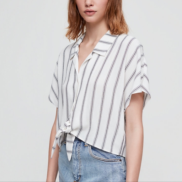 Wilfred Free Tie Front Blouse - Picture 1 of 11